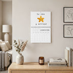 French motivational phrases kawaii Monthly Wall Calendar 2027, Cute Encouragement Calendar