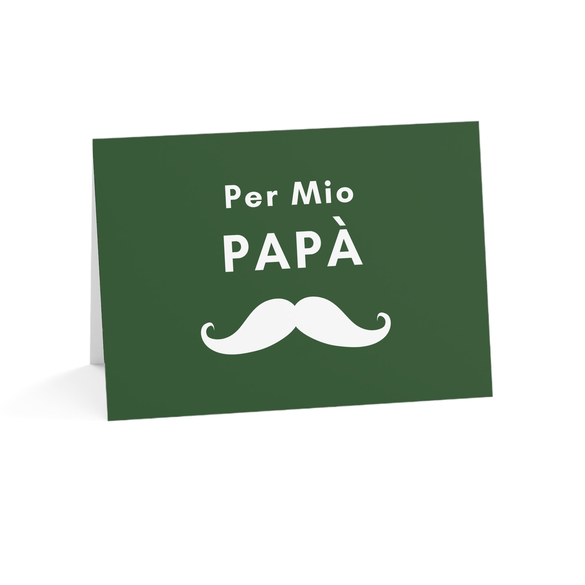 Per Mio Papà Italian Greeting Card for birthday or Father's Day, Card with Moustache, blank inside with envelope