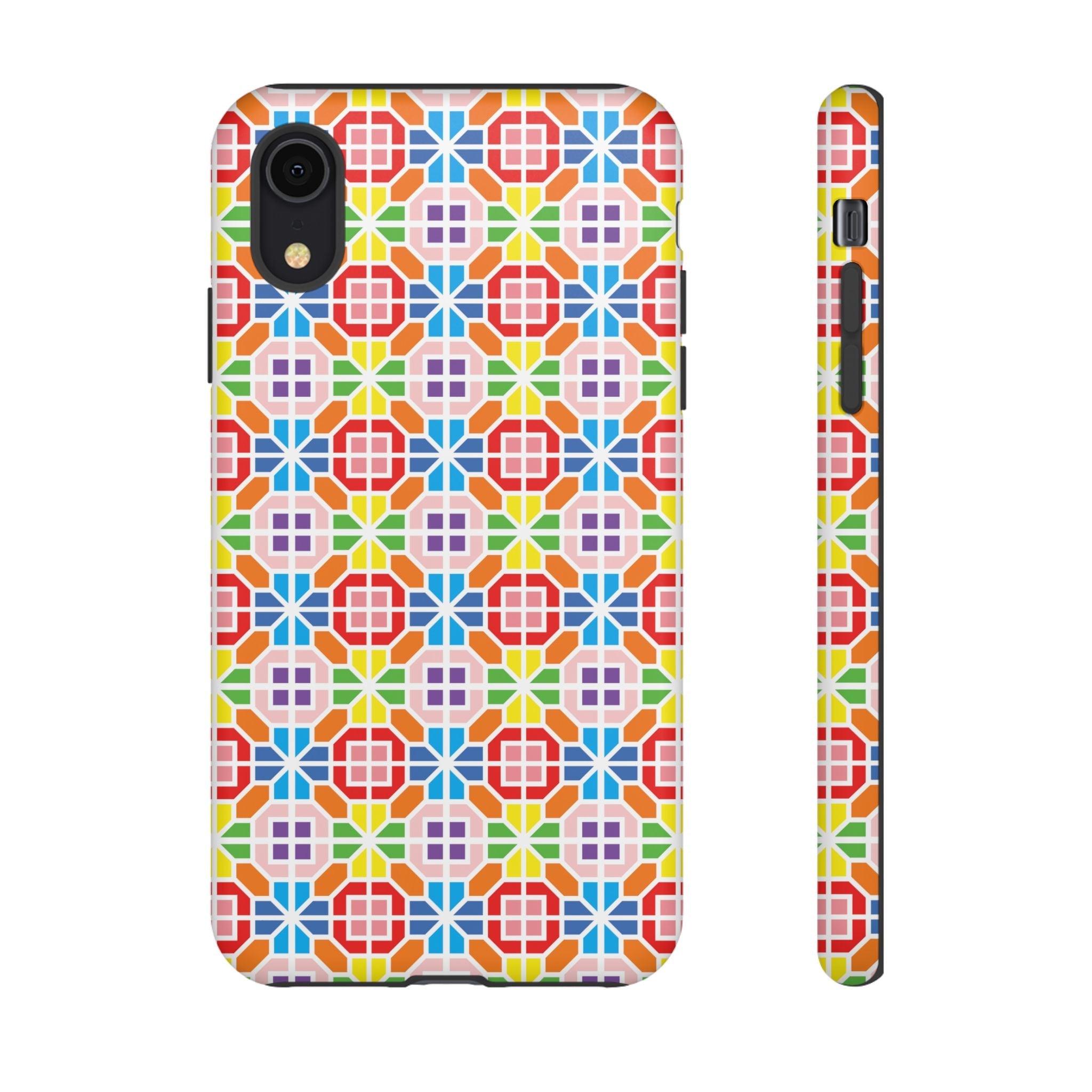 Bespattered Facade Geometric Rainbow Mosaic Tough Case
