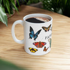 Papillons Butterfly Ceramic Mug — Vintage French-Inspired 11oz & 15oz Coffee Cup