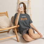 Joyeux French Gingerbread Buddies Tee, French unisex Noel t-shirt