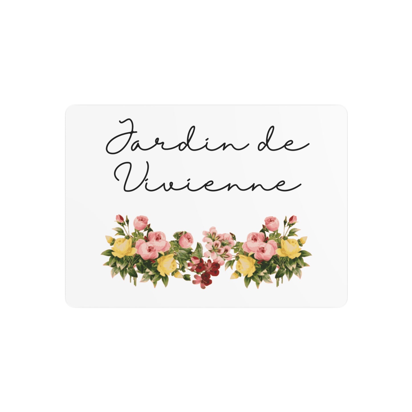 Panneau d'art en métal personnalisé Jardin de (nom personnalisé) pour jardin