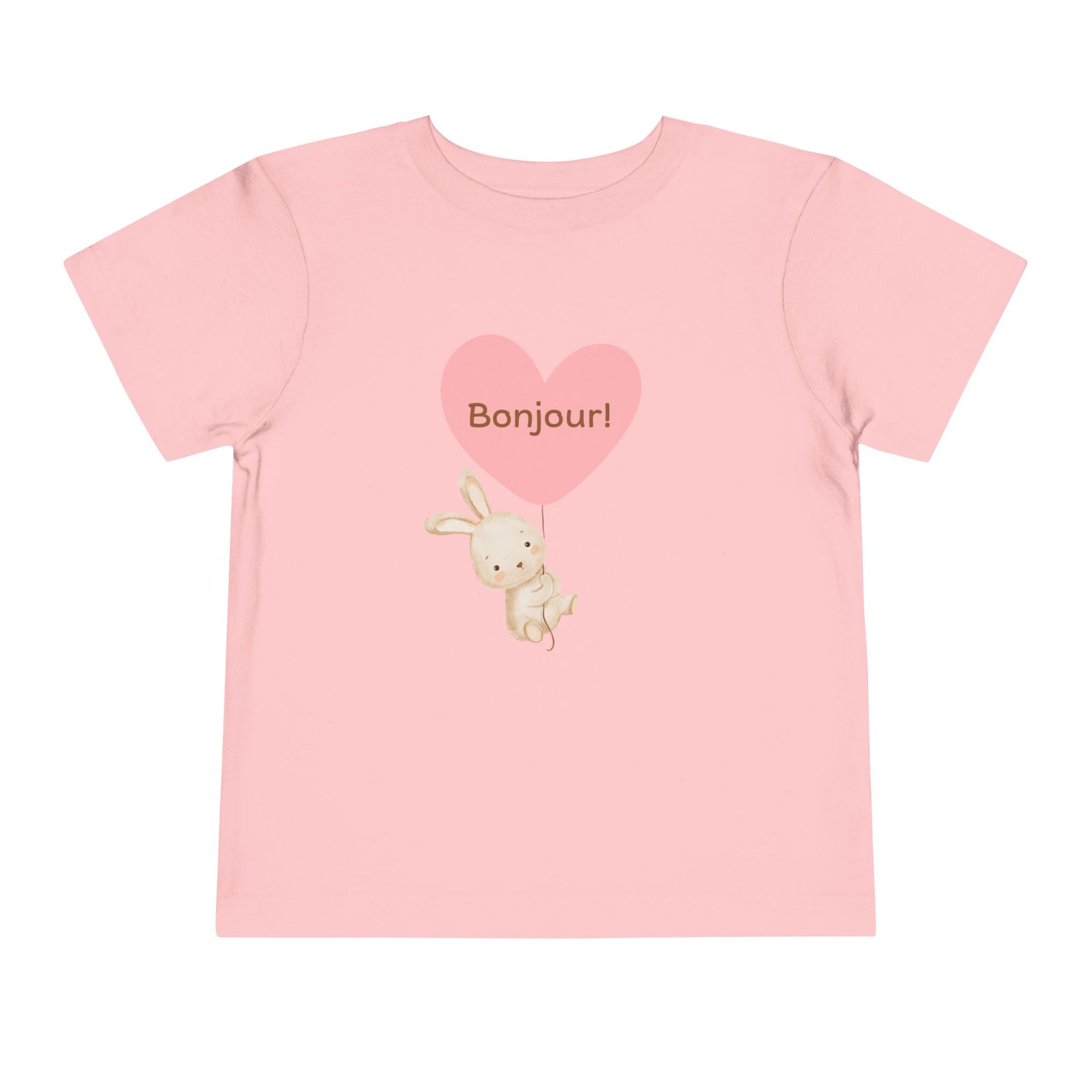 Bonjour Toddler Tee with Bunny & Heart