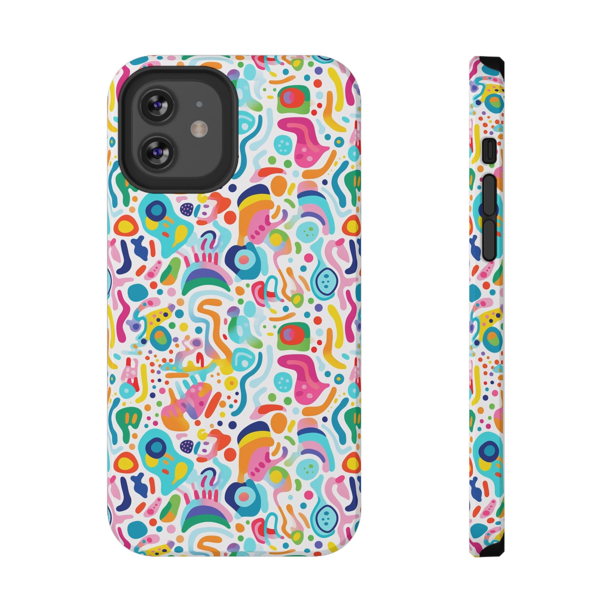 Bespattered Facade Rainbow Doodles Impact-Resistant Case