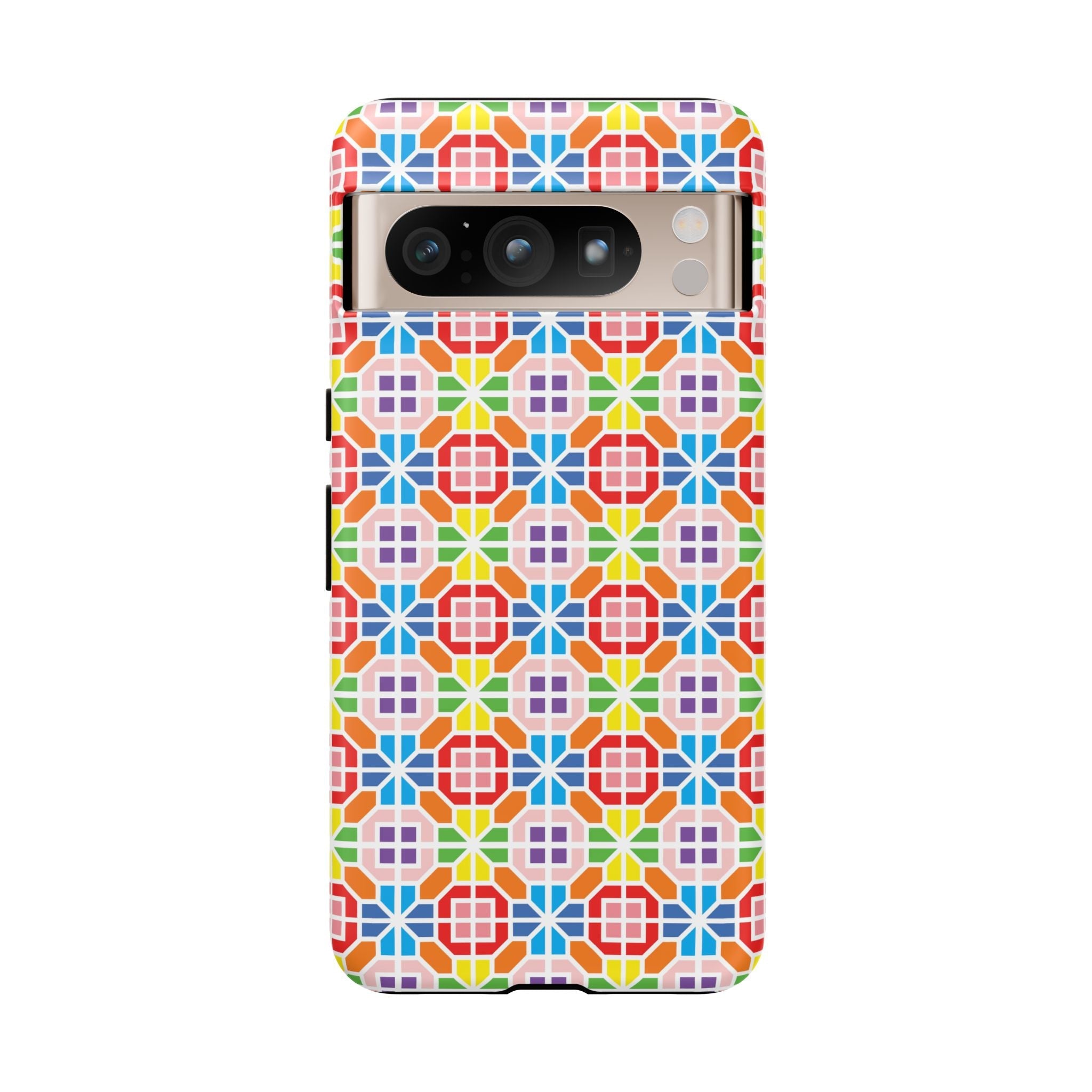 Bespattered Facade Geometric Rainbow Mosaic Tough Case