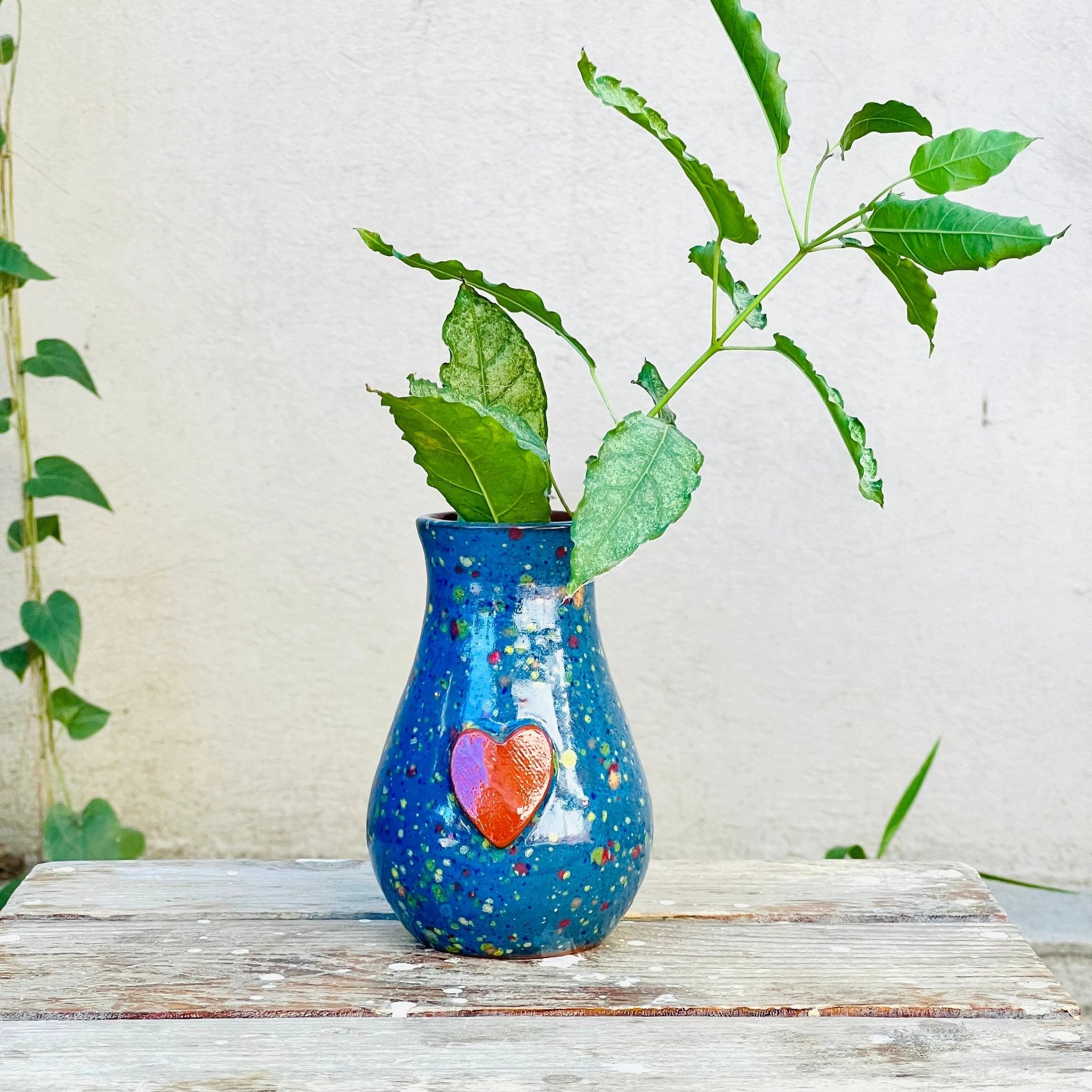 Calliope Heart Vase - Koi Pond by Papillon Marketplace Online