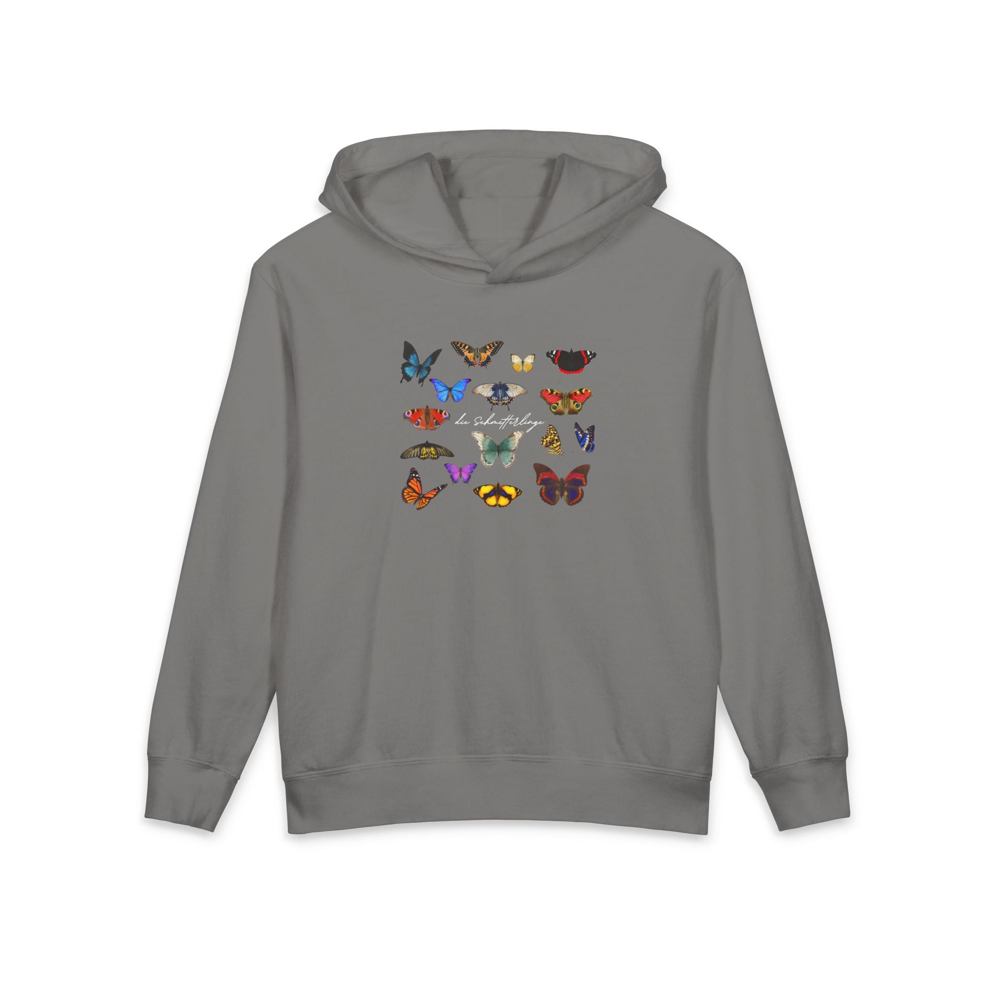 Kids' "die Schmetterlinge" German Hooded Sweatshirt — Lightweight Youth Hoodie