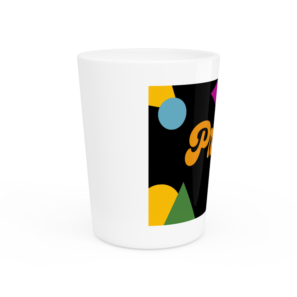 Prost! German Shot Glass, Retro Geometric Party Design
