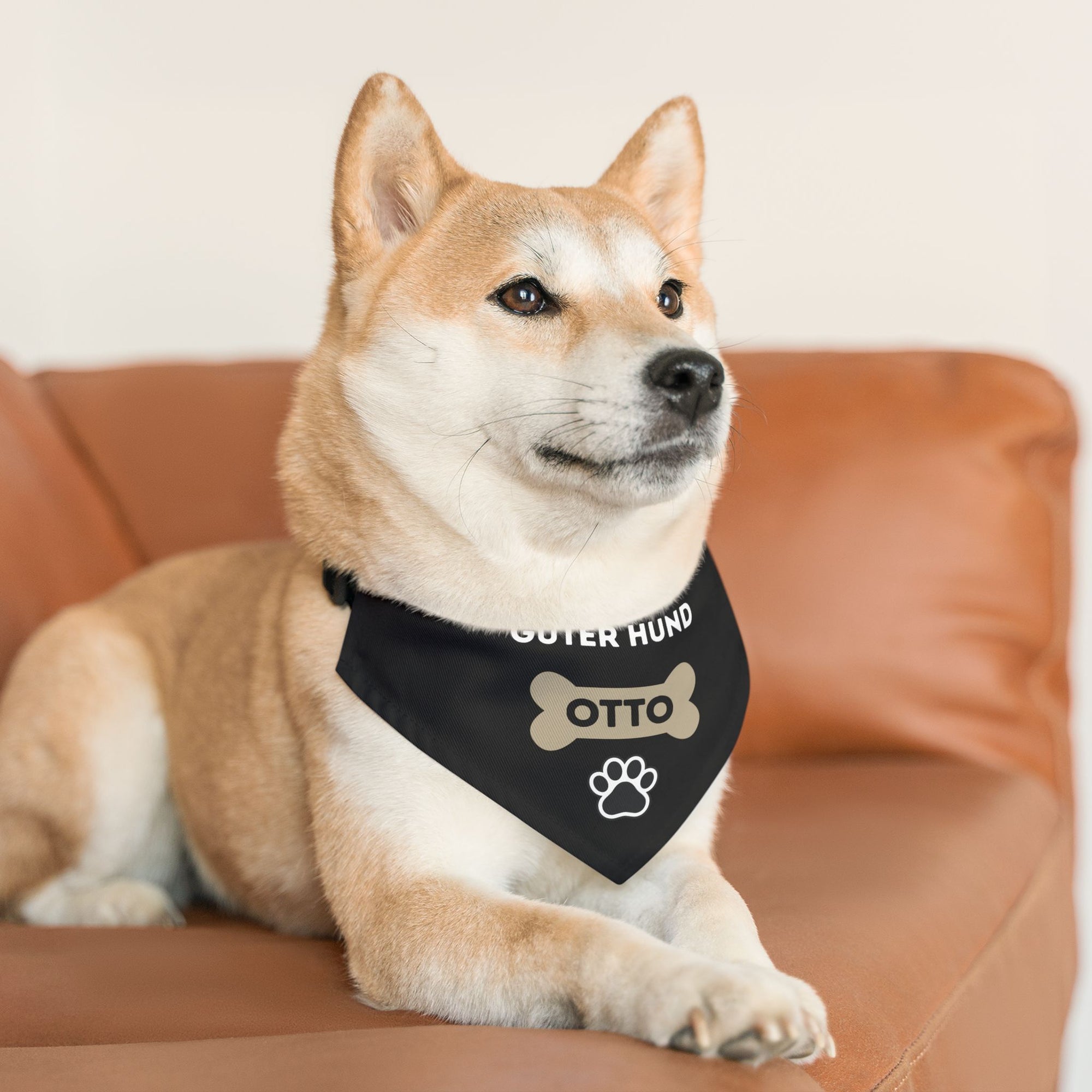 Guter hund German Personalized Black Dog bandana
