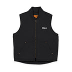 Embroidered "Opa" (Grandpa) Duck Cloth Work Vest – Durable Carpenter Style for German grandfather gifts