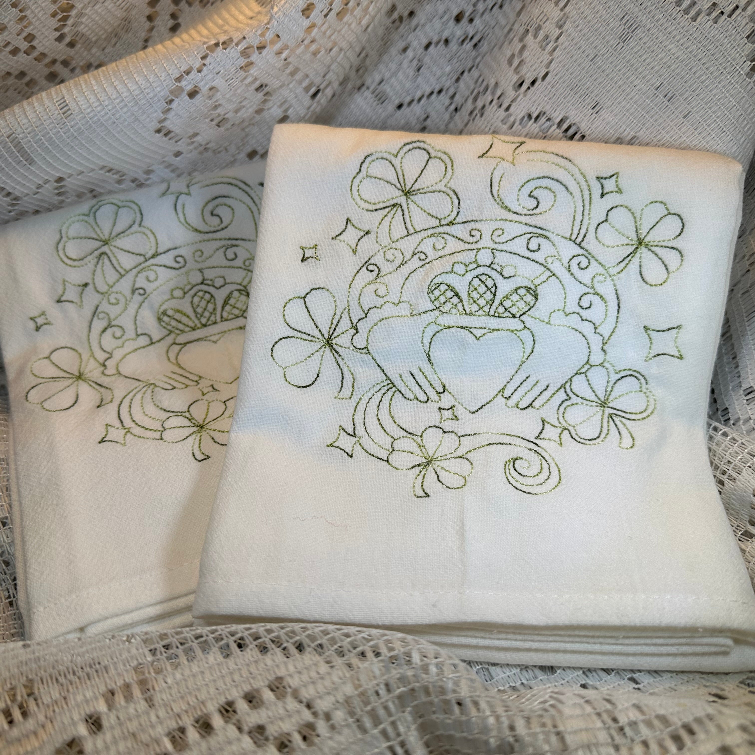 Handmade Irish Tea Towels - Set of Two