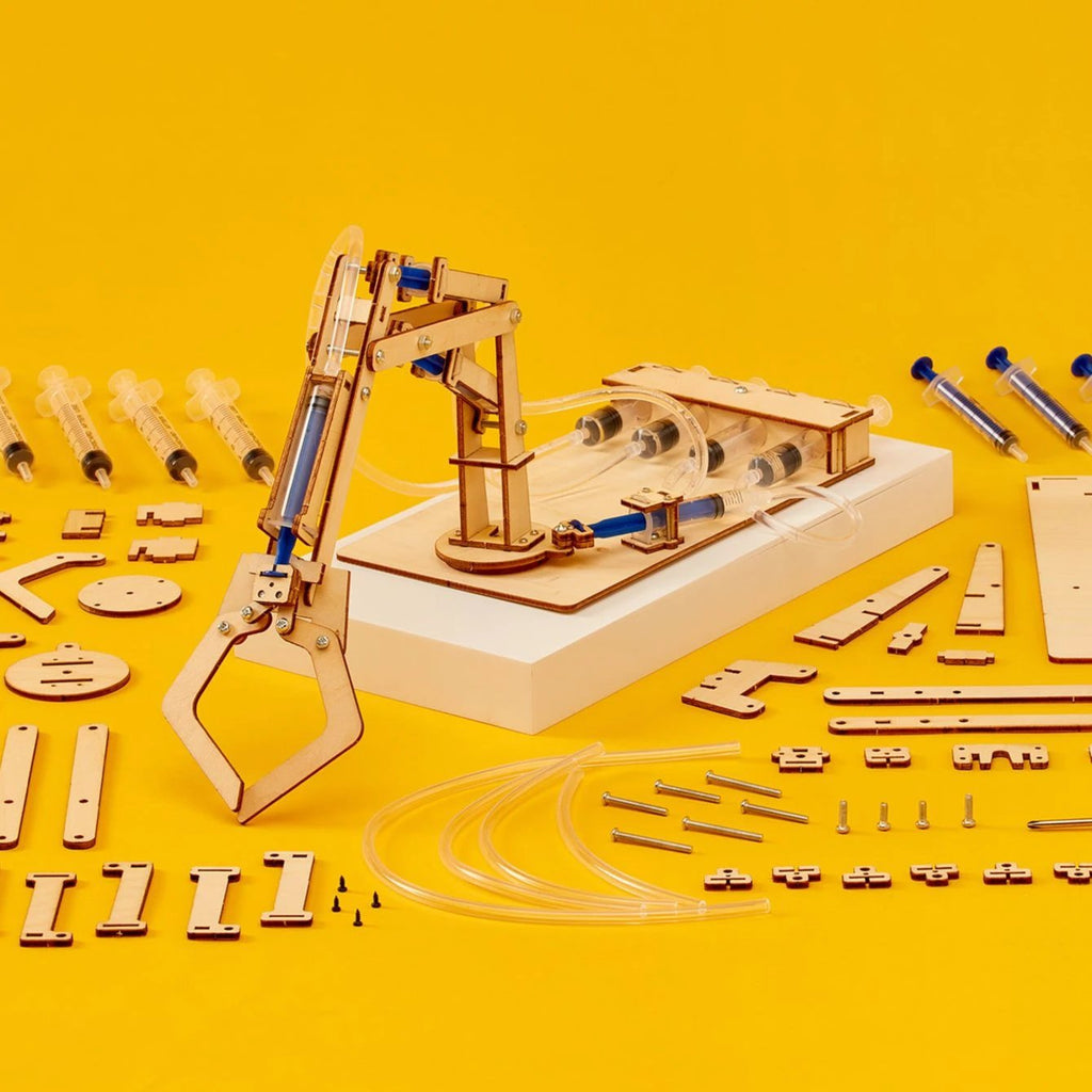 Hydraulic Robotic Arm DIY Kit, Educational STEM Toy by Kitsville