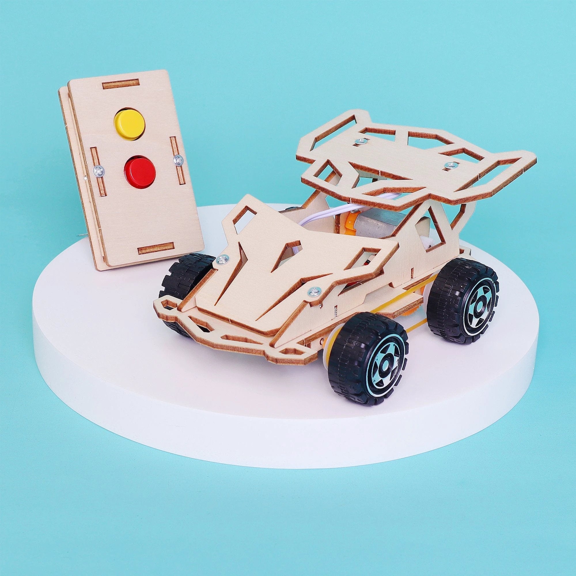 Infrared Remote Controlled Car DIY Kit, Educational STEM Toy by Kitsville