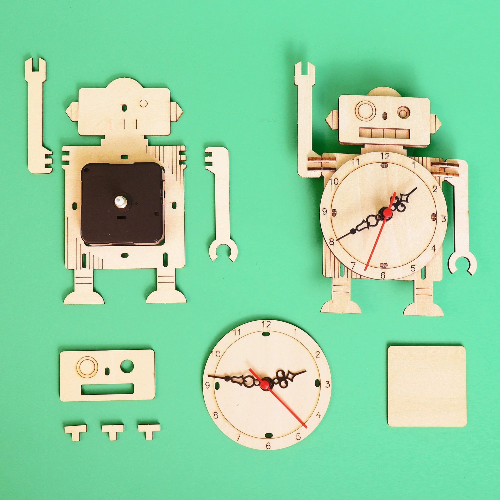 Robot Clock DIY Kit, Educational STEM Toy by Kitsville