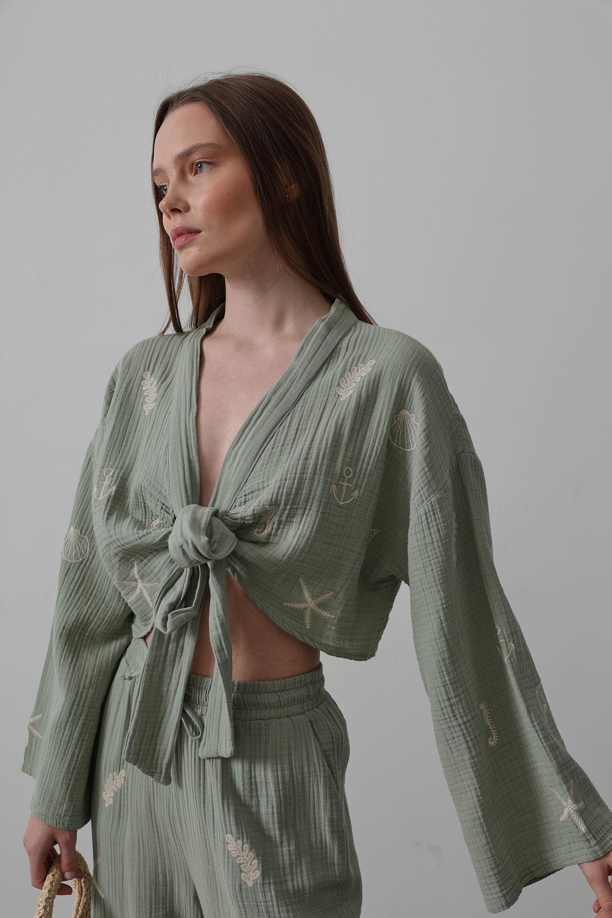 Boho Resort Wear – Tie Suits for Women with Shabby Chic Detail
