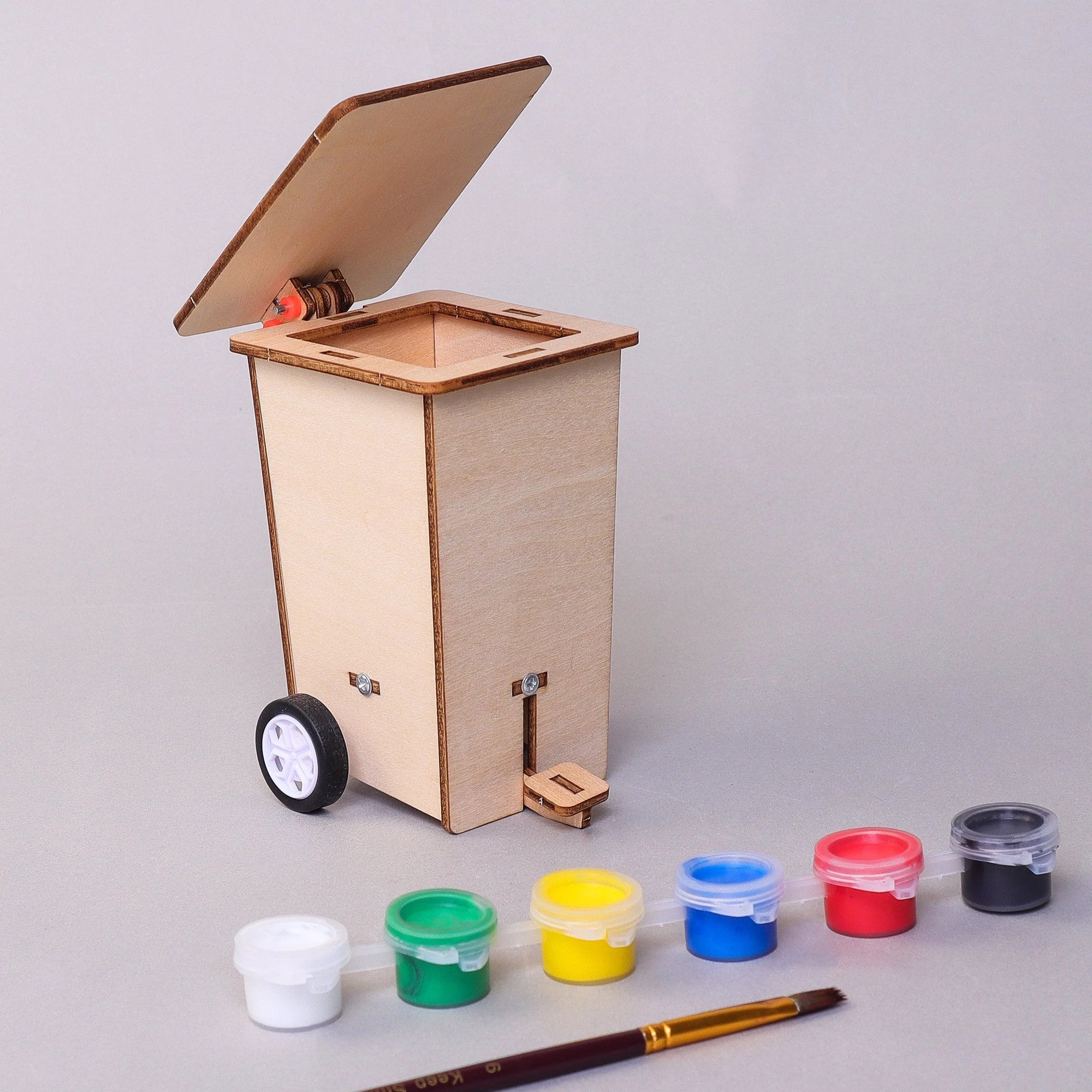 Build & Paint Mini Trash Cans (Set of 2) – Fun Desk Décor & Craft Project by Kitsville