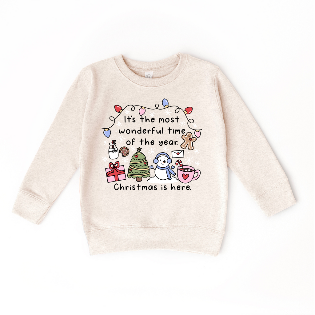 Most Wonderful time of the Year toddler or youth Sweatshirt, Christmas collection by Benny and Ray Apparel