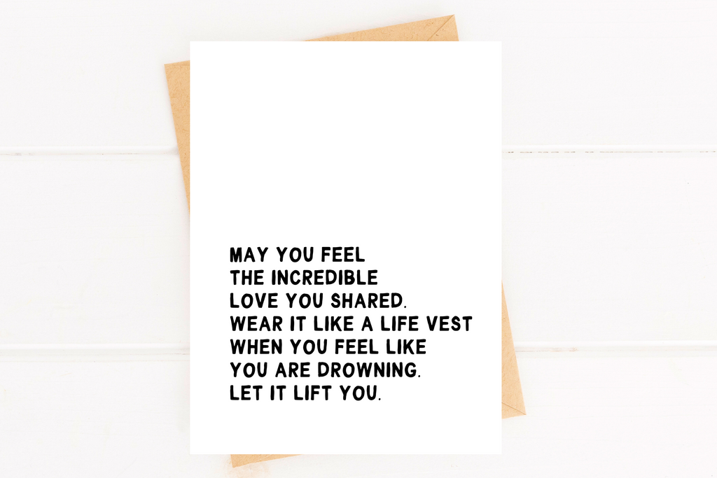 Life Vest Sympathy Card for Loss