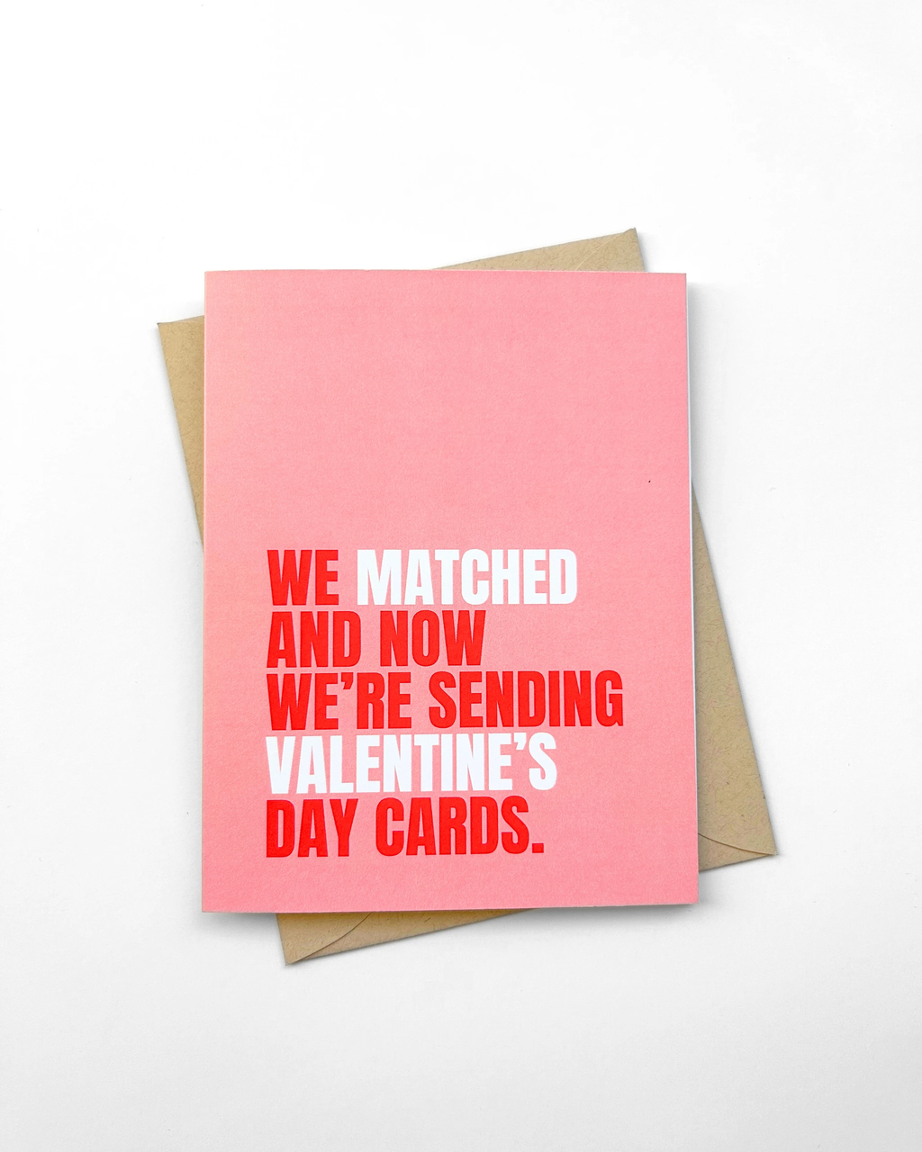 Funny Valentine's Day Card Dating App Love We Matched Card by Five Dot Post