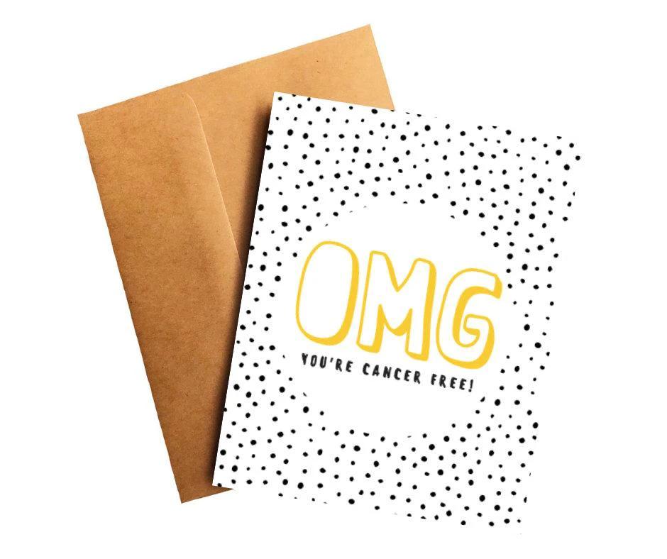 OMG You're Cancer Free Survivor Card by Five Dot Post