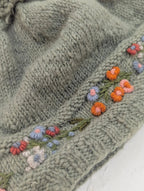 Mathilde Wool Knit Embroidered Hat by Ash & Rose