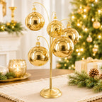 5-Arm Scroll Tree Branches Gold Metal Ornament Display Stand 14.5 Inches Ornament Stands La Vie Bien 5-Arm Scroll Tree Branches Gold Metal Ornament Display Stand 14.5 Inches