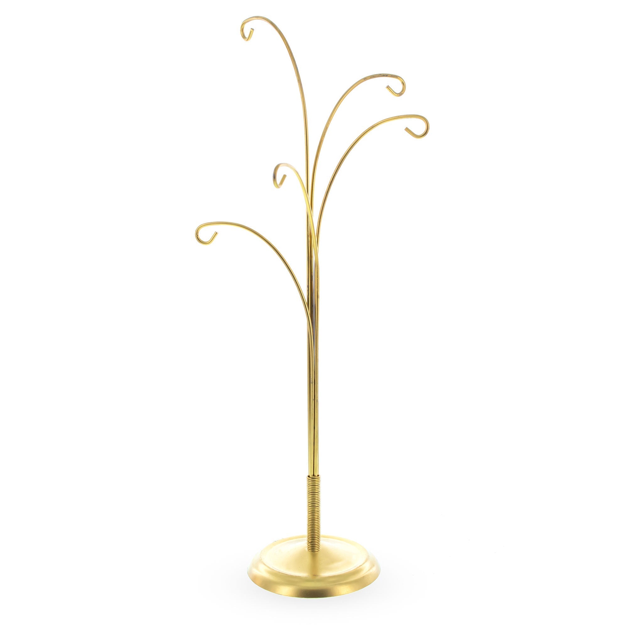 5-Arm Scroll Tree Branches Gold Metal Ornament Display Stand 14.5 Inches Ornament Stands La Vie Bien 5-Arm Scroll Tree Branches Gold Metal Ornament Display Stand 14.5 Inches