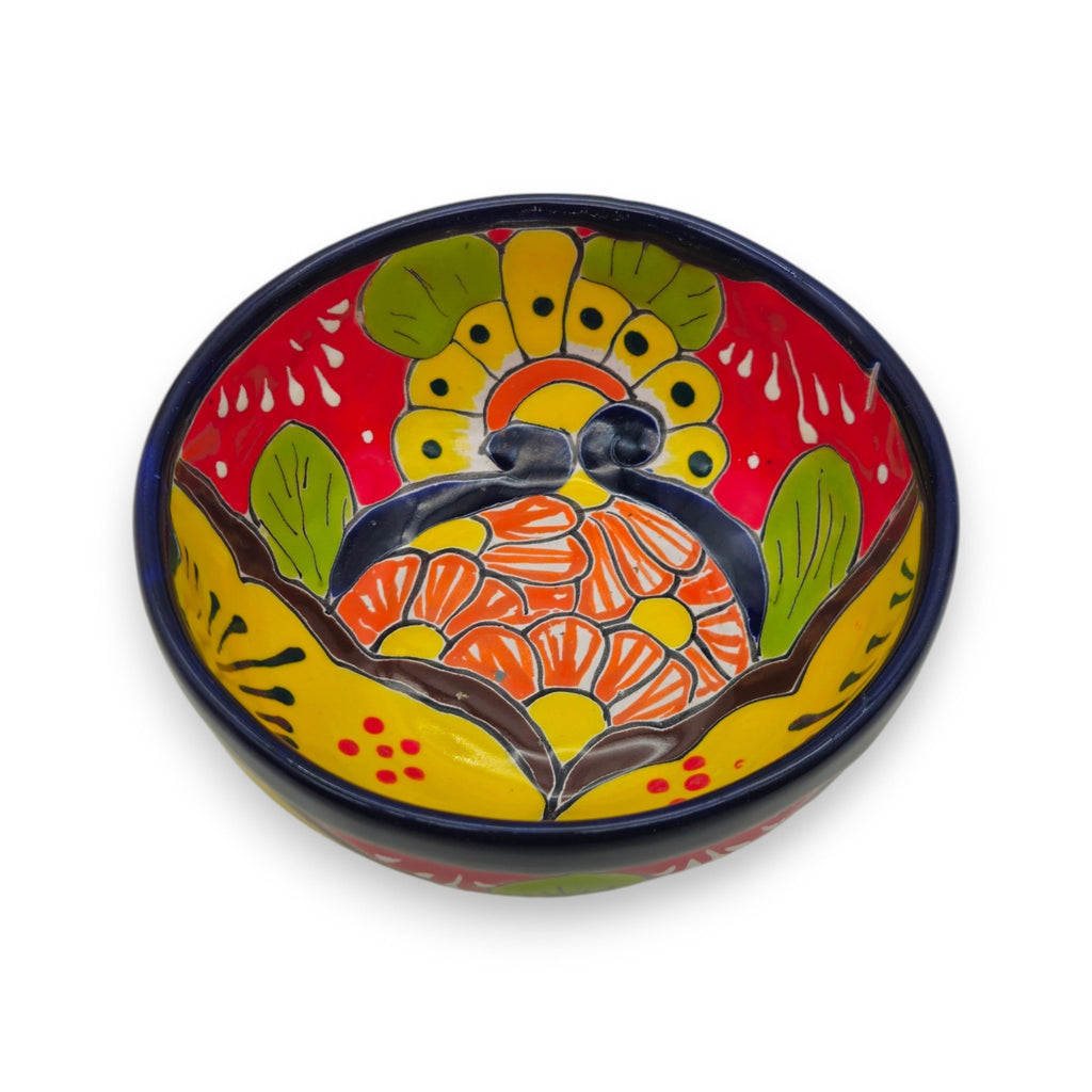 5" Colorful Talavera Bowl | Handmade Mexican Folk Dish Talavera Bowl La Vie Bien 5" Colorful Talavera Bowl | Handmade Mexican Folk Dish