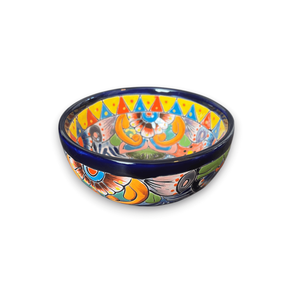 5" Colorful Talavera Ceramic Bowl | Mexican Dinnerware Talavera Bowl La Vie Bien 5" Colorful Talavera Ceramic Bowl | Mexican Dinnerware