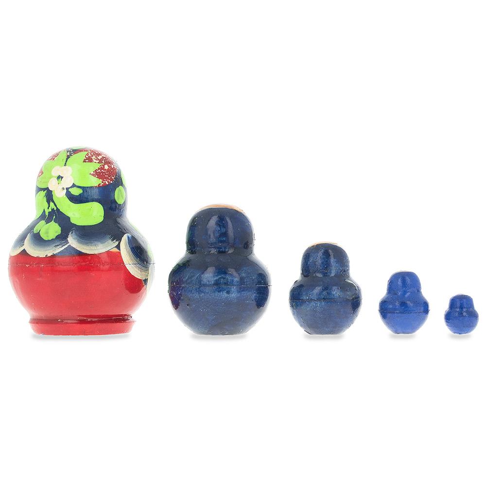 5 Miniature Strawberry Dress Nesting Dolls 1.75 Inches Nesting Dolls > Flowers La Vie Bien 5 Miniature Strawberry Dress Nesting Dolls 1.75 Inches