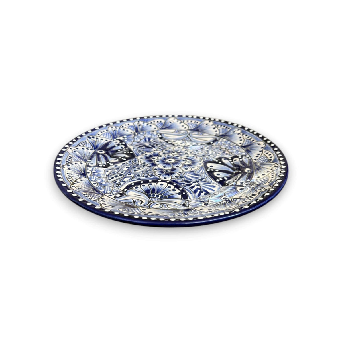 5-Piece Talavera Dinnerware Set | Blue & White Tableware for 1 Talavera Dinnerware Set La Vie Bien 5-Piece Talavera Dinnerware Set | Blue & White Tableware for 1