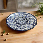 5-Piece Talavera Dinnerware Set | Blue & White Tableware for 1 Talavera Dinnerware Set La Vie Bien 5-Piece Talavera Dinnerware Set | Blue & White Tableware for 1