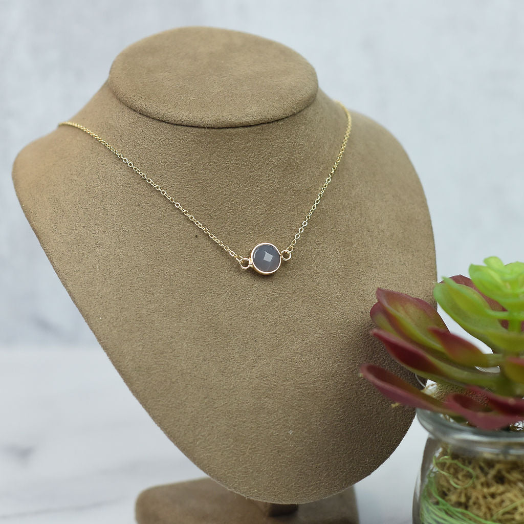 Natalie Natural Stone Pendant Necklace