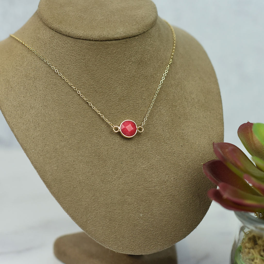 Natalie Natural Stone Pendant Necklace