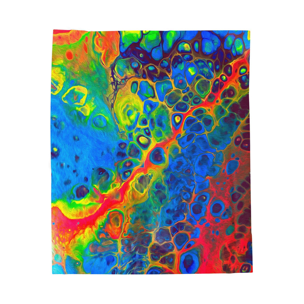 Bespattered Facade Rainbow Velveteen Plush Blanket | 3 Sizes