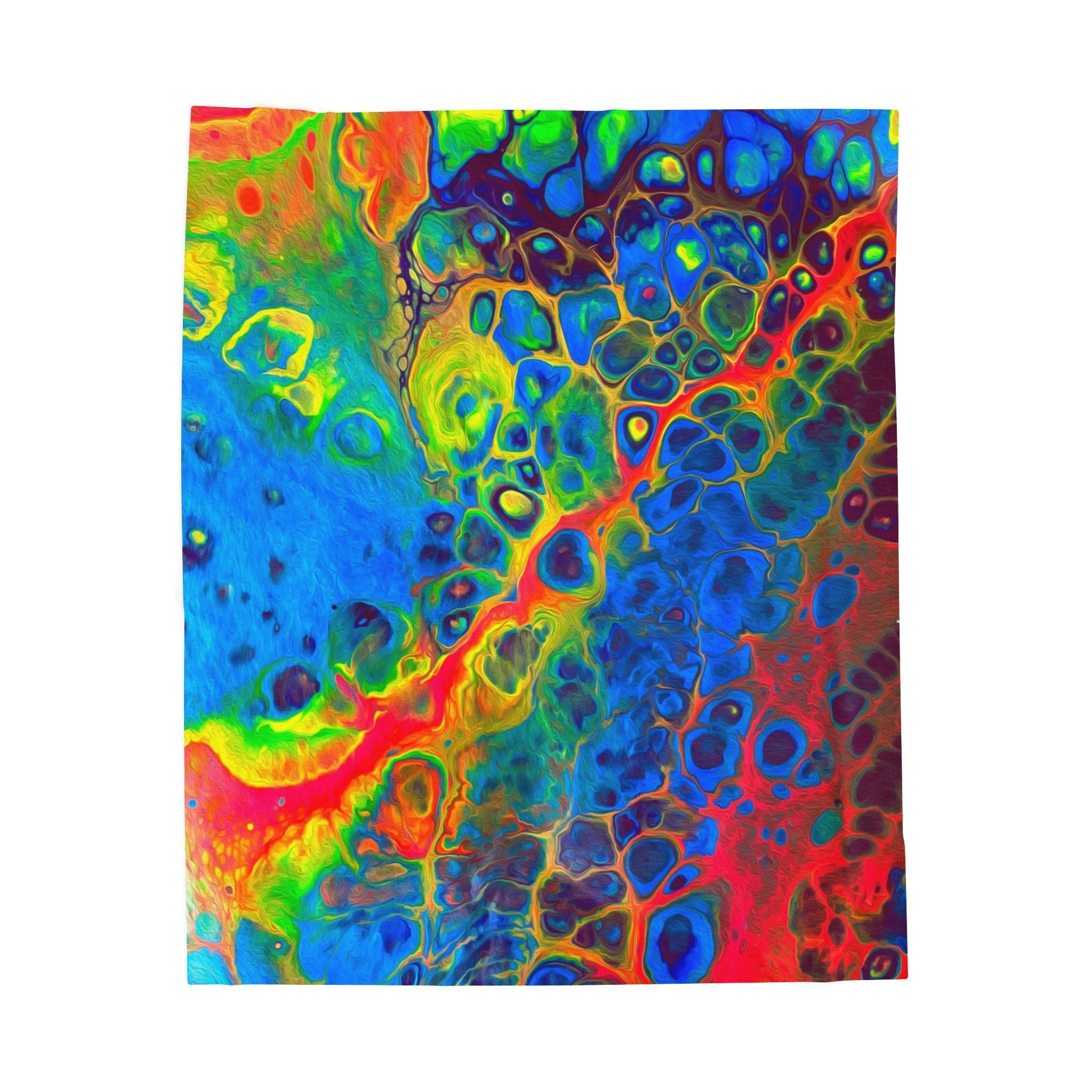 Bespattered Facade Rainbow Velveteen Plush Blanket | 3 Sizes