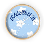 Customizable children's room name wall clock by Printify