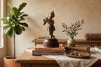 Captivating Indian Bronze Krishna on a Custom Stand