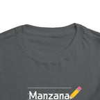 Manzana Apple and Pencil Toddler Tee Shirt by Printify