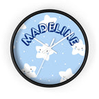 Customizable children's room name wall clock by Printify