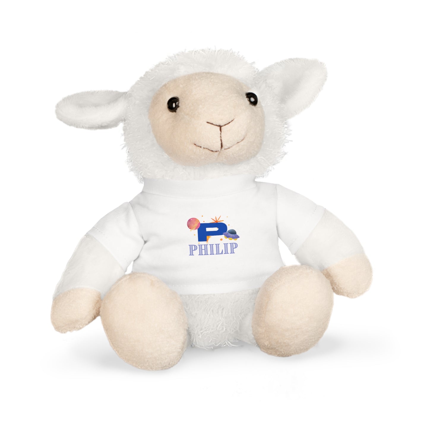Personalized stuffed animal - Space themed with initial