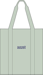 auszeit German "time off" embroidered nomad tote bag in bay or ivory, Minimalist Canvas Carry-All