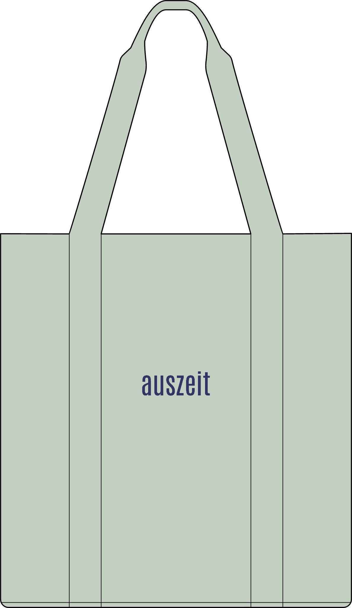 auszeit German "time off" embroidered nomad tote bag in bay or ivory, Minimalist Canvas Carry-All