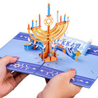 Hanukkah Menorah 3D Pop Up Card by Paper Love