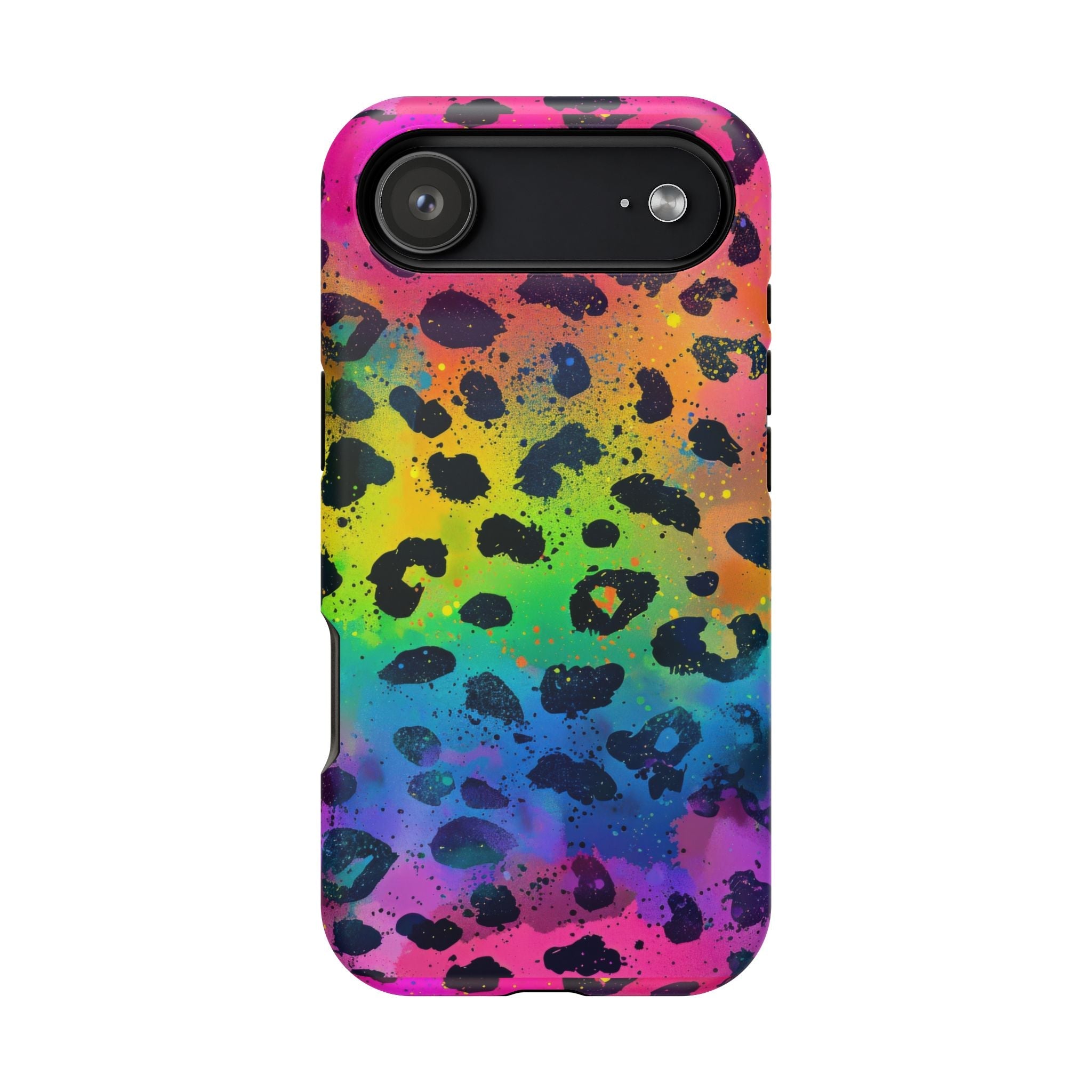 Bespattered Facade Neon Leopard Impact-Resistant Case