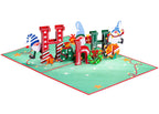 Ho Ho Ho Christmas Popup Card by Paper Love
