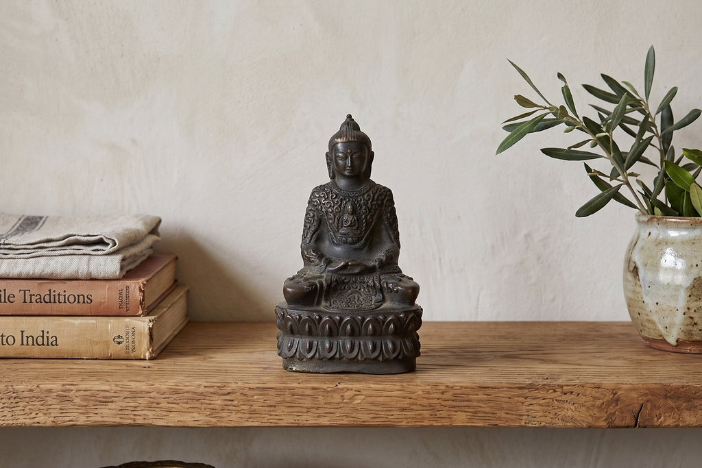 Antique East Asian Patinated Miniature Buddha