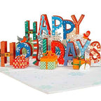 Happy Holidays Pop Up Christmas Card by Paper Love