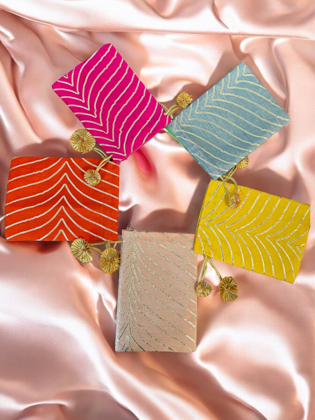Small Silk Potli, Set of 5