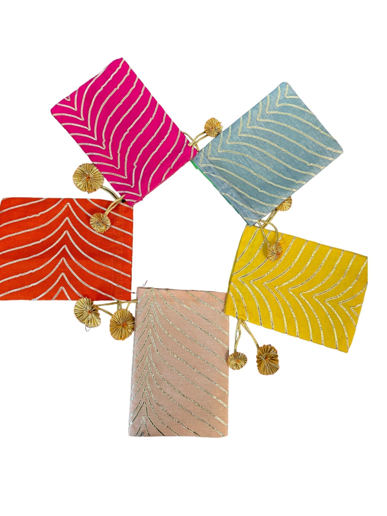 Small Silk Potli, Set of 5